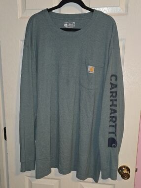 Carhartt Long Sleeve Pocket Tee in Dusty Green